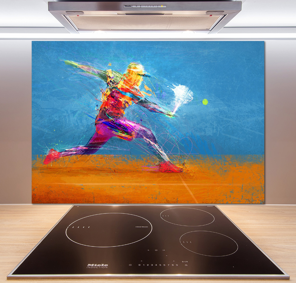 Cooker splashback Tennis player