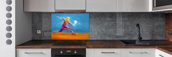 Cooker splashback Tennis player