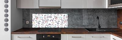 Cooker splashback Romantic pattern