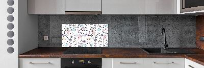 Cooker splashback Romantic pattern