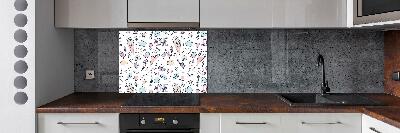 Cooker splashback Romantic pattern