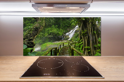 Cooker splashback Waterfall in the jungle