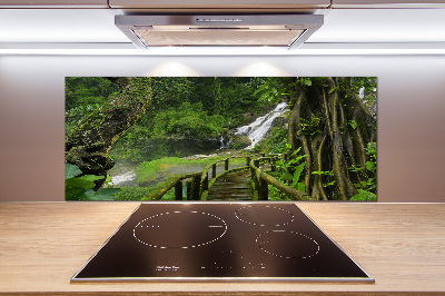 Cooker splashback Waterfall in the jungle