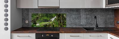 Cooker splashback Waterfall in the jungle