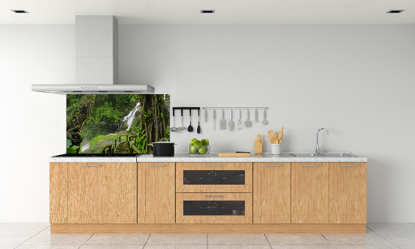 Cooker splashback Waterfall in the jungle