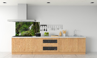 Cooker splashback Waterfall in the jungle