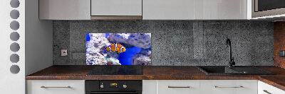 Cooker splashback Coral reef clowns