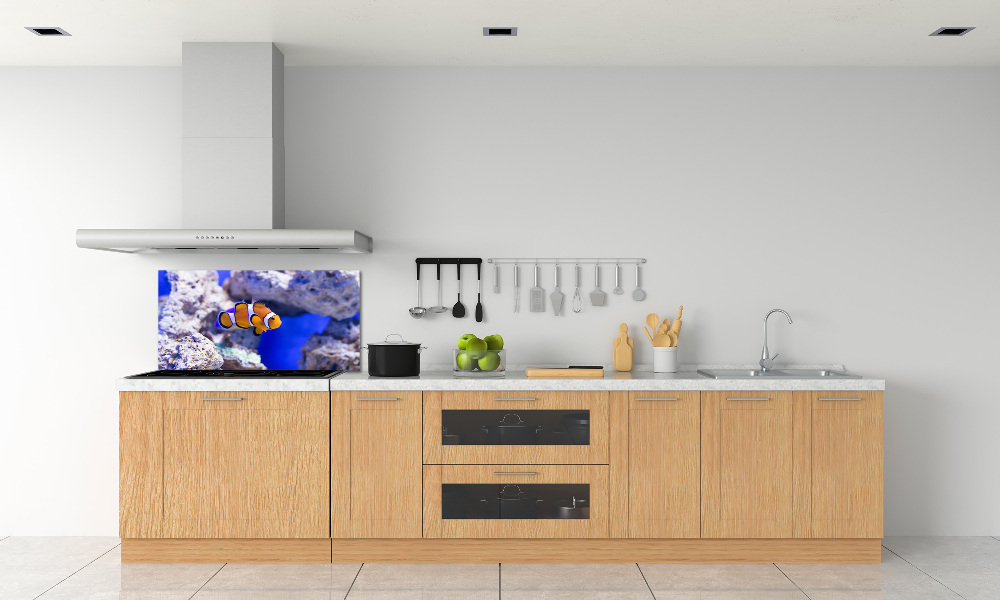 Cooker splashback Coral reef clowns