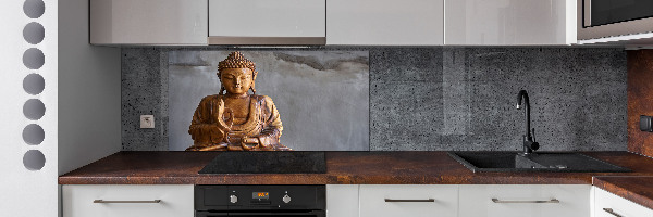 Kitchen splashback Wooden Buddha