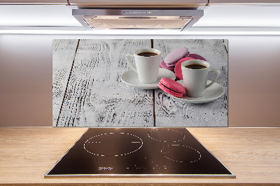 Glass splashback Coffee and cakes