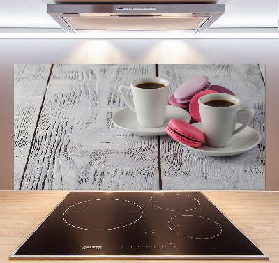 Glass splashback Coffee and cakes