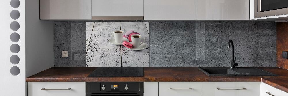 Glass splashback Coffee and cakes