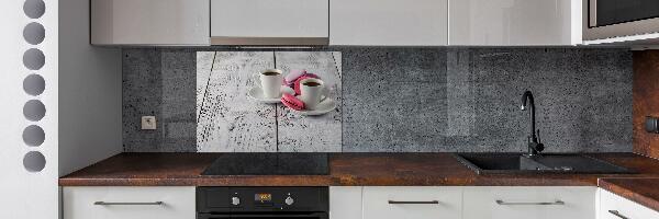 Glass splashback Coffee and cakes