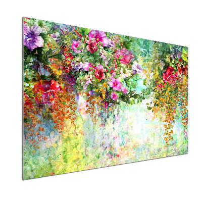 Cooker splashback Multi -colored flowers