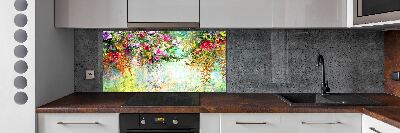 Cooker splashback Multi -colored flowers