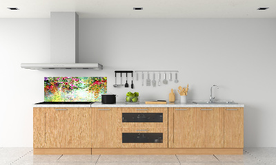 Cooker splashback Multi -colored flowers