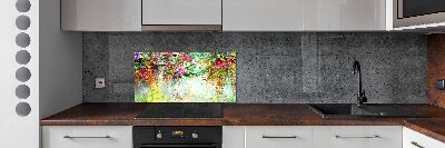 Cooker splashback Multi -colored flowers