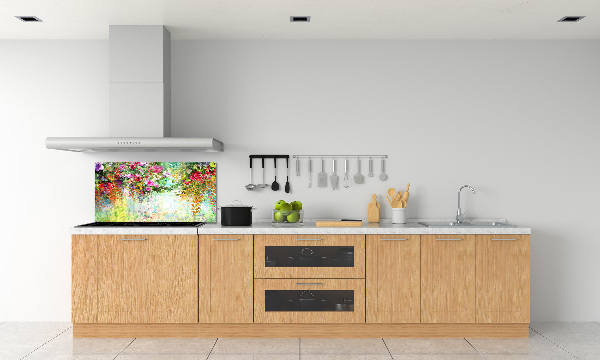 Cooker splashback Multi -colored flowers