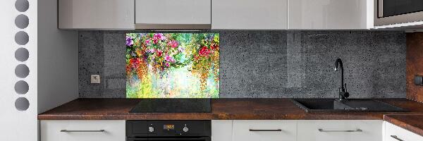 Cooker splashback Multi -colored flowers