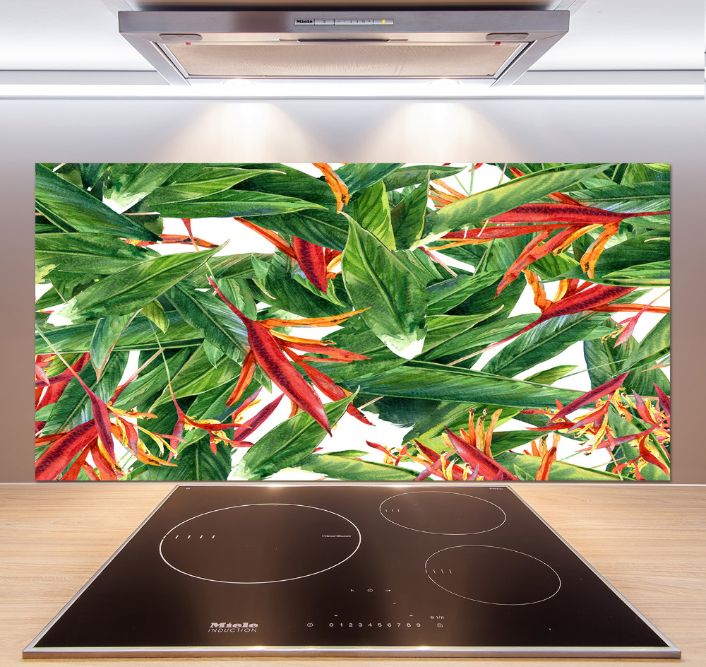 Cooker splashback Floral pattern