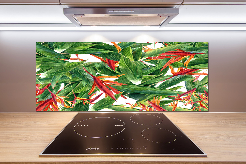 Cooker splashback Floral pattern