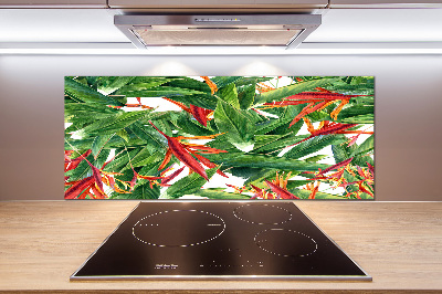 Cooker splashback Floral pattern