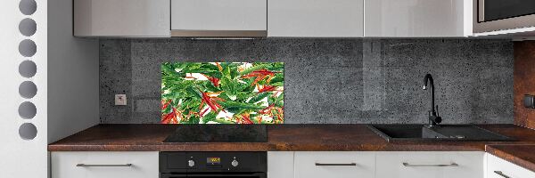 Cooker splashback Floral pattern