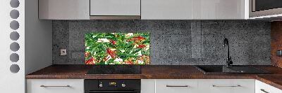 Cooker splashback Floral pattern