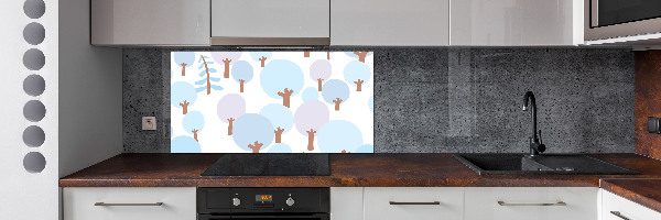 Cooker splashback Colorful trees