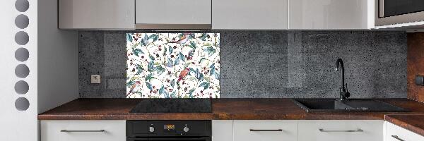 Cooker splashback Blackberry and birds