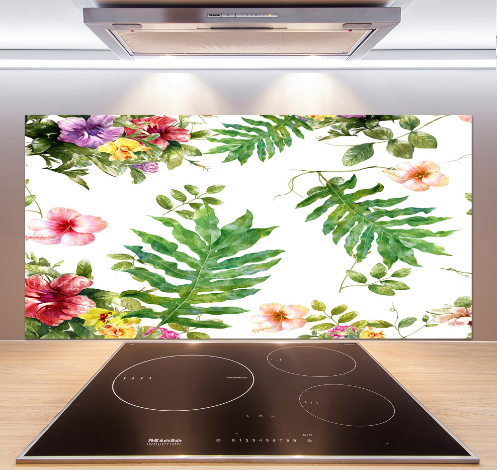 Cooker splashback Floral pattern