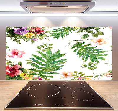 Cooker splashback Floral pattern