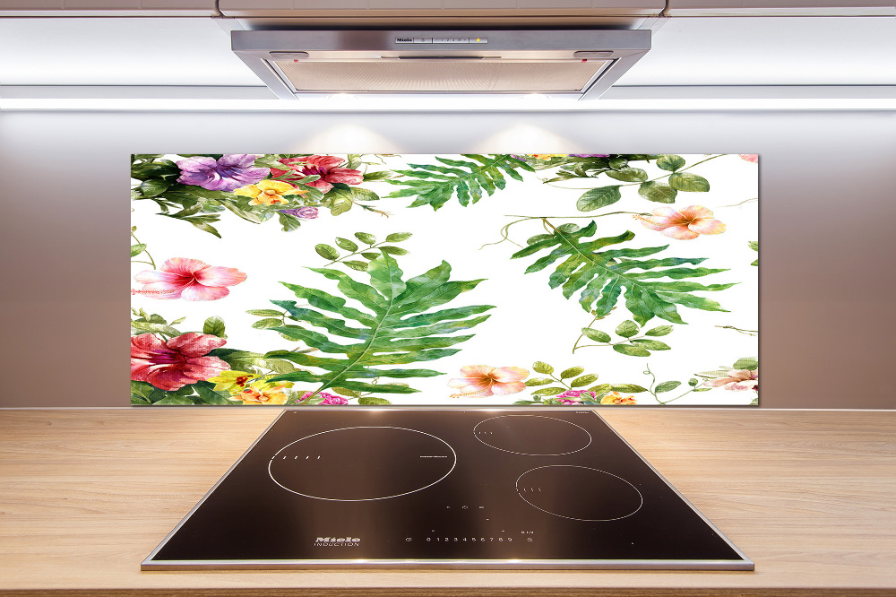 Cooker splashback Floral pattern