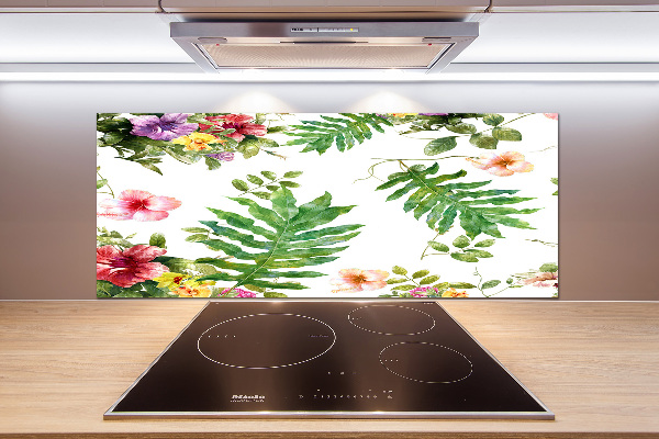 Cooker splashback Floral pattern