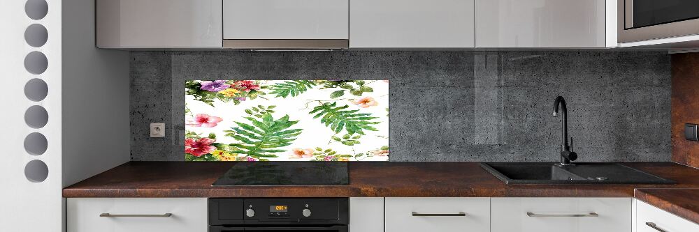 Cooker splashback Floral pattern