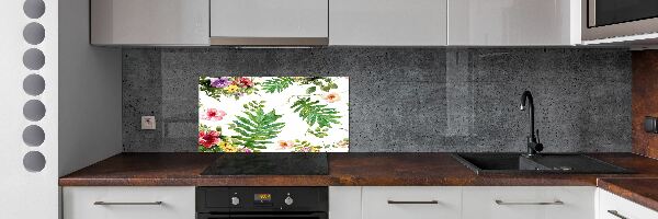 Cooker splashback Floral pattern