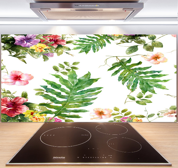 Cooker splashback Floral pattern