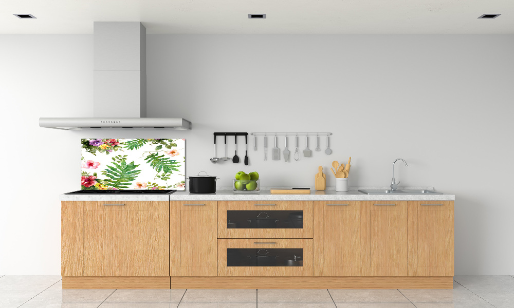 Cooker splashback Floral pattern