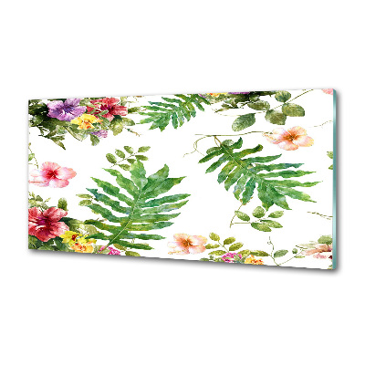 Cooker splashback Floral pattern