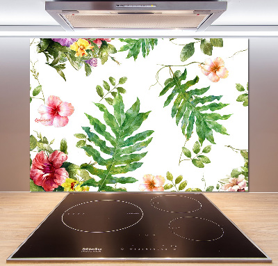 Cooker splashback Floral pattern