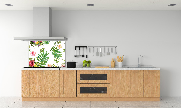 Cooker splashback Floral pattern