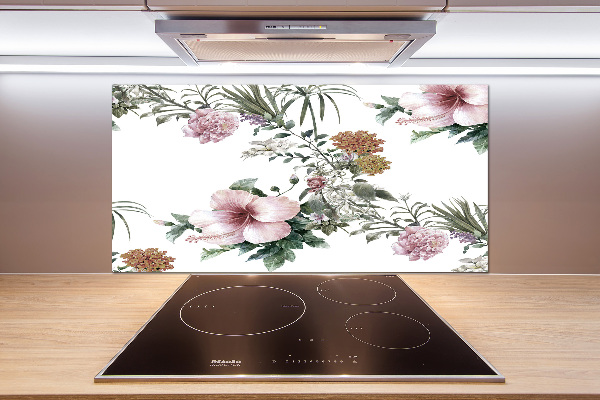 Cooker splashback Floral pattern