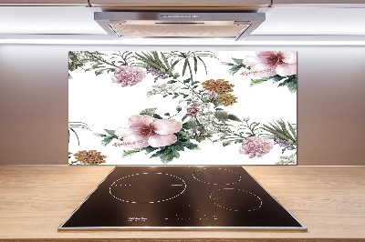 Cooker splashback Floral pattern