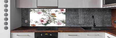 Cooker splashback Floral pattern