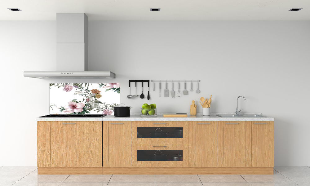 Cooker splashback Floral pattern