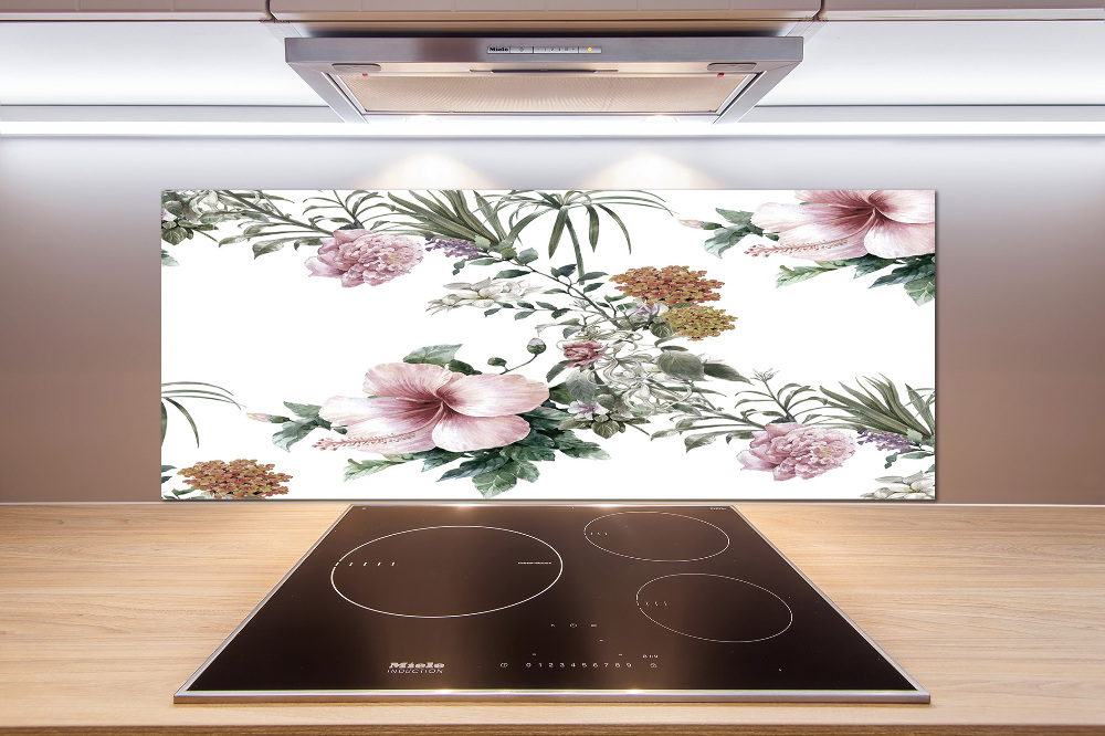 Cooker splashback Floral pattern