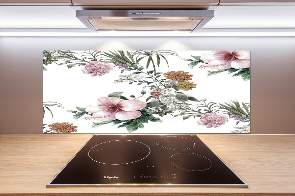 Cooker splashback Floral pattern