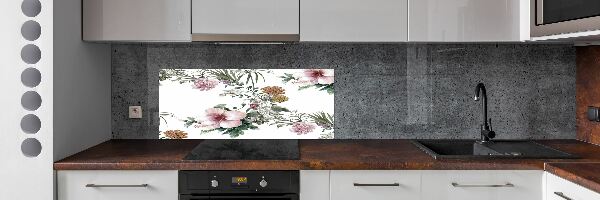 Cooker splashback Floral pattern