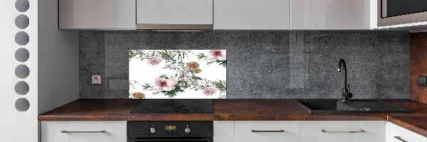 Cooker splashback Floral pattern