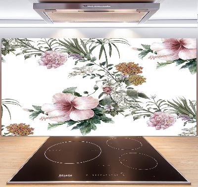 Cooker splashback Floral pattern